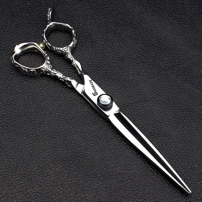 6 Inch Hair Cutting Scissors for Left Hand Hair Cutting Scissors Set (Flat Scissors 6 Inch-A)