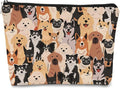 Cute Dogs Doodle Makeup Bag,Watercolor Puppy Dogs Cosmetic Bag Best Gift Idea for Dog Lovers Teen Girls Women,Birthday Christmas Valentine's Day Gifts for Dog Moms Teen Girls Daughter Sister