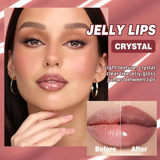 Tinted Lip Serum Gloss – Hydrating Lip Plumper with Natural Shine, Nourishing Hydration with Polypeptide Non-Sticky, Long-Lasting Color, Moisturizing Lip Makeup (4Pcs)