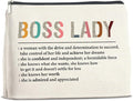 Makeup Bag Boss Lady Gifts for Women Female, Thank You Gifts for Boss Lady Definition Cosmetic Bag Zipper Makeup Pouch