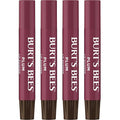 Burt's Bees Shimmer Lip Tint Set, Tinted Lip Balm Stick, Moisturizing for All Day Hydration with Natural Origin Glowy Pigmented Finish & Buildable Color, Plum (4-Pack)