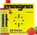 MAGNA Electrolytes Powder Drink Mix for Hydration, Energy & Focus Support with Magnesium L Threonate, Sodium, Potassium, Vitamin D, B6 & B12, Sugar Free, Summer Berries Flavor, 28 Servings