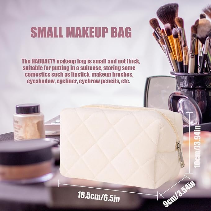 Makeup Bag Small Cosmetic Bags for Purse Women Girls Y2k Checkered Simple Make Up Pouch