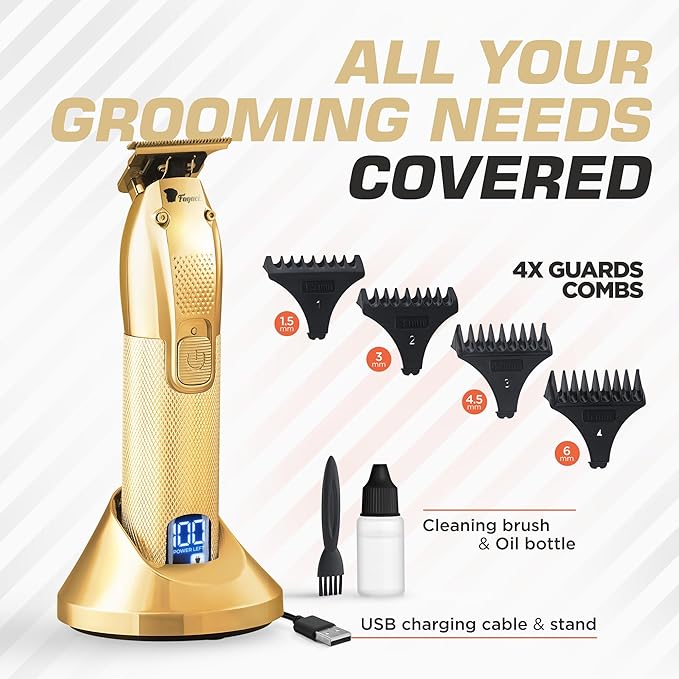 Fagaci Men's Hair Trimmer - Turbo Power with Precise Cutting, Adjusted Zero Gap Blades for Clean and Fine Cuts