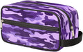 Pardick Travel Toiletry Bag for Women Men Purple Camouflage Camo Organizer Cosmetic Makeup Bag Lightweight Waterproof Shaving Bag Dopp Kit Large Capacity for Toiletries and Shaving Accessories