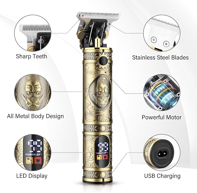GSKY Professional Hair Clippers, Beard Trimmer for Men Electric Razor