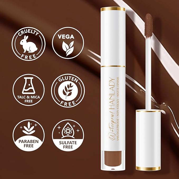 Brown Lipstick Long Lasting Lipsticks for Women Pigmented Smudgeproof Transferproof Vegan Cruelty Free Lip Color, A54 Delightful