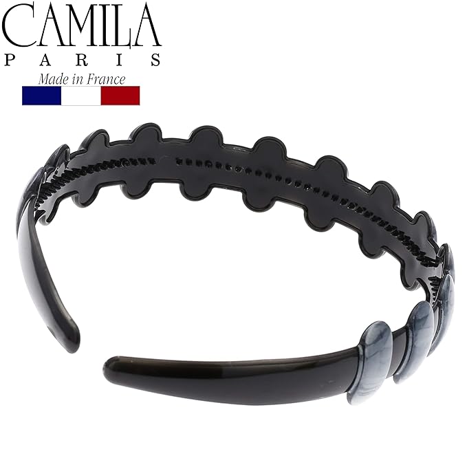 Camila Paris MP854 French Headband for Women, Strong Hold Grip Women's Hair Band, Very Flexible, No Slip and Durable Styling Girls Hair Accessories, Made in France with Cellulose