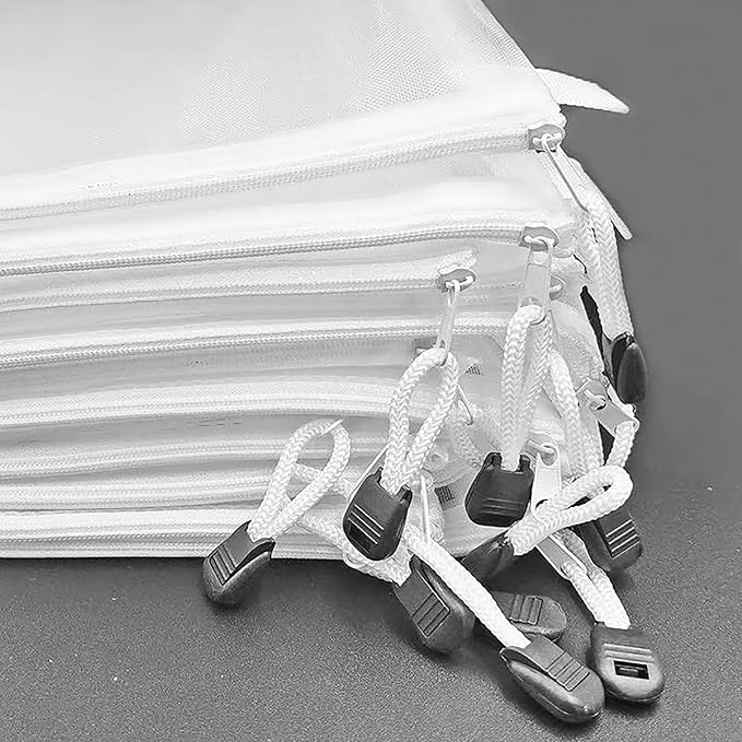 OZY 20Pieces Nylon Mesh Cosmetic Bags Zippered,Portable Organizing Pouches for Travel,Toiletries Bag for Women and Men