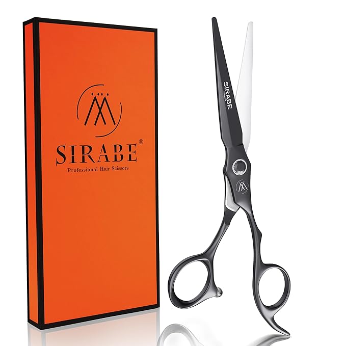 Sirabe HIGH-END Professional Hair Cutting Scissors Shears - Ultra Sharp Blades for Precise Cutting - Barber Shears Haircut Scissors 440C Stainless Steel for Salon Hairstyling & Home Hairdressing