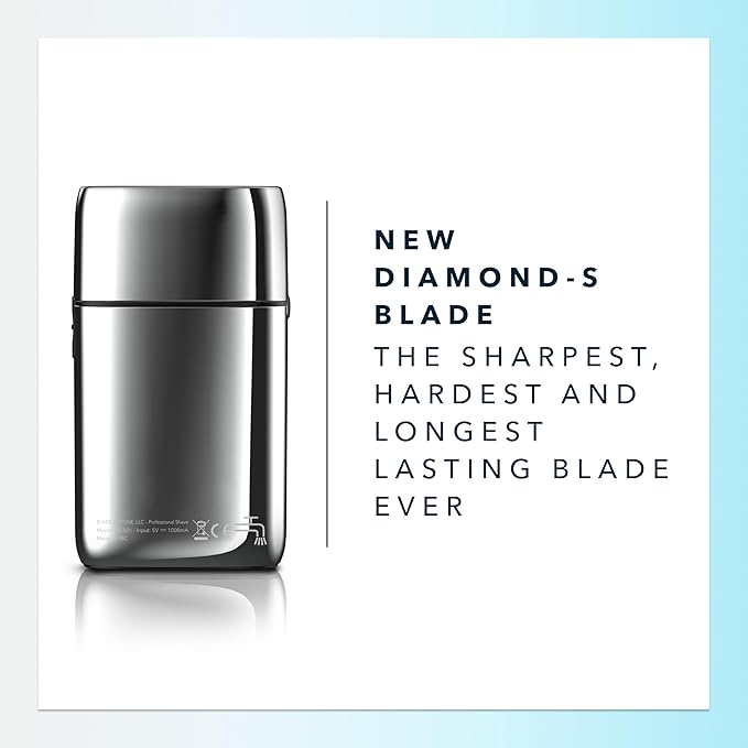 Blade & Stone PS501 Foil Shaver for Men – Dual Foil Cordless Shaver with Graphene-X Blades and 8000 RPM Digital Motor – All-Metal, Rechargeable Wet and Dry Razor – Aviator