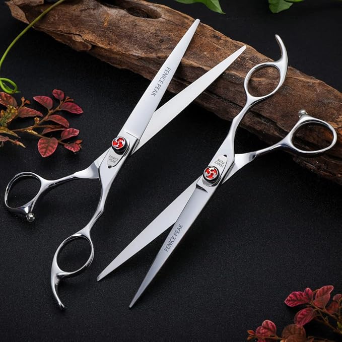 FENICE PEAK 7" Hair Cutting Scissors Barber Scissors Professional 440C Stainless Steel Sharp Scissors Haircuts for Men, Women and Children