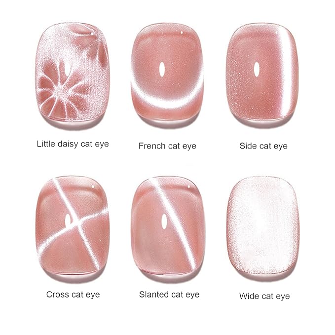 5 in 1 Nail Magnets for Gel Polish Tools 3D Magnet Wand Nail Art Magnet Stick Tool Nail Design Tools Nail Art Accessories DIY Home Salon Women s Christmas Gifts pink