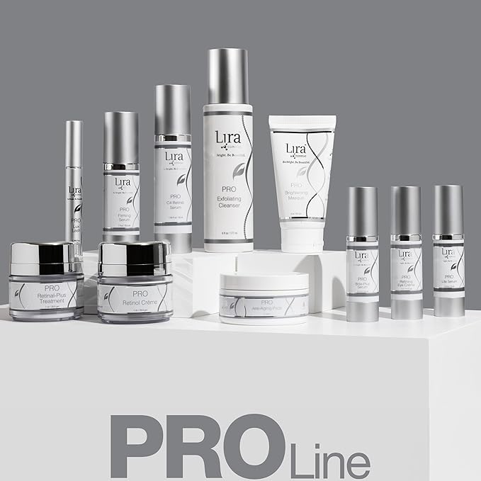 Lira Clinical PRO C4 Retinol Serum - Face Serum with Plant Stem Cells - Vitamin C Brightening Serum with Licorice and Olive Extract - 1.69 Ounce