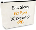 Optometrist Gift Eye Doctor Vision Gifts Travel Cosmetic Bag Funny Optometry Optician Gift Ophthalmologist Gift Makeup Bag for Women Birthday Christmas Retirement Gift for Optometrist Optician
