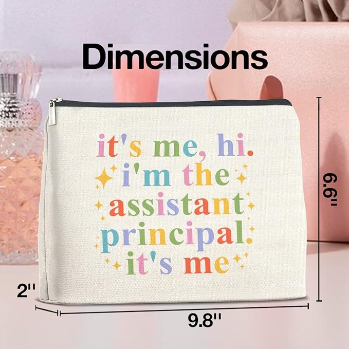 Makeup Bag Assistant Principle Gifts for Women, Assistant Principal Appreciation Gift in My Assistant Principal Era Cosmetic Bag Zipper Makeup Pouch