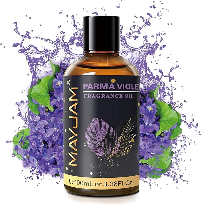 MAYJAM 100ML/3.38FL.OZ Parma Violet Fragrance Oils with Glass Dropper, Essential Oils for Diffusers for Home, Long Lasting Scented Oils for Diffusers Soap Candle Making