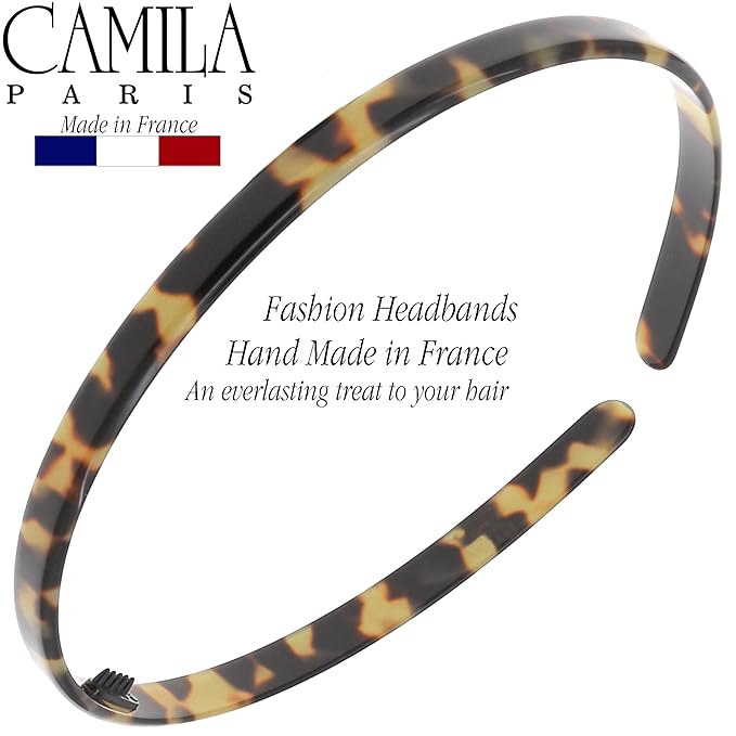 Camila Paris CP3469 French Headband for Women, Handmade Tokyo, Strong Hold Grip Women's Hair Band, Ligth and Very Flexible, No Slip and Durable Styling Girls Hair Accessories, Made in France