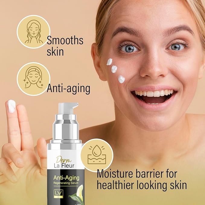 3 Pack - Derm La Fleur Anti- Aging Serum - Derm La Fleur Plus, Derm La Fleur Luxe 3 Bottles Serum For 3 Months, Derma Fleur Moisturizing Skin Conditioner.
