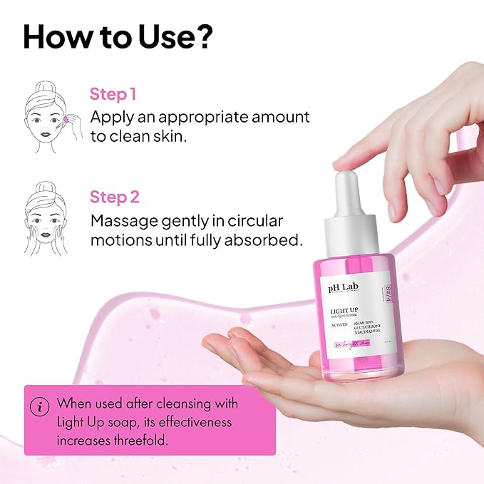 pH Lab Light Up Anti-Spot Serum, Even Skin Tone, Clean Pores, Help Prevent Blemish Formation, 1.01 Fl Oz (Pack of 1)