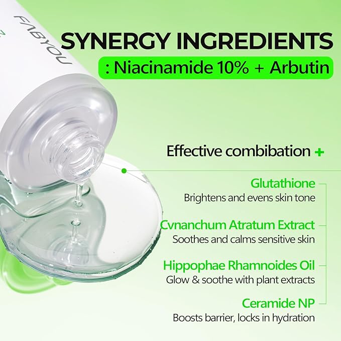 Niacinamide Arbutin Glow Boosting Serum 1.69 fl oz - Korean Skin Care Glass Skin, Deep Hydration & Even Tone with 10% Niacinamide & Arbutin, Lightweight Daily Serum for Face