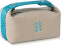 Fashion Makeup Bag for Women, Orange Red Canvas Make up Travel Bag, Hanging Cosmetic Bag Organizer for Wome