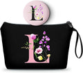 SEAMOON Women Birthday Unique Initial Funny Gifts for Teenage Girl Sister Friends Bridesmaid Personalized Travel Make up Cosmetic Bag with Mirror Valentines Mothers Day Christmas Graduation L
