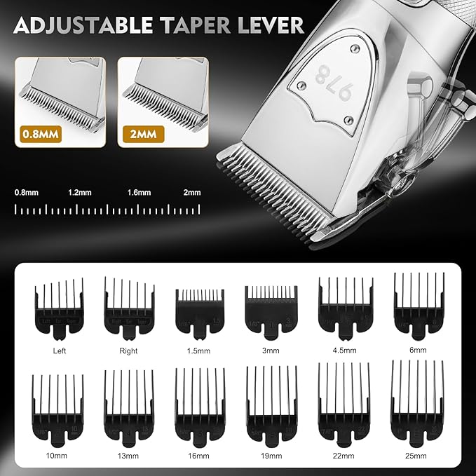 Professional Hair Clippers Set for Men, Electric Foil Shavers for Men, Barber Kit Clipper and Trimmer Set with Travel Case
