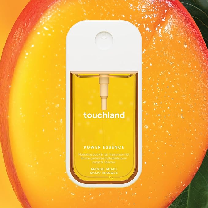 Touchland Hydrating Body & Hair Fragrance Mist, Mango Mojo, 2 FL. OZ. Travel Size Body Spray
