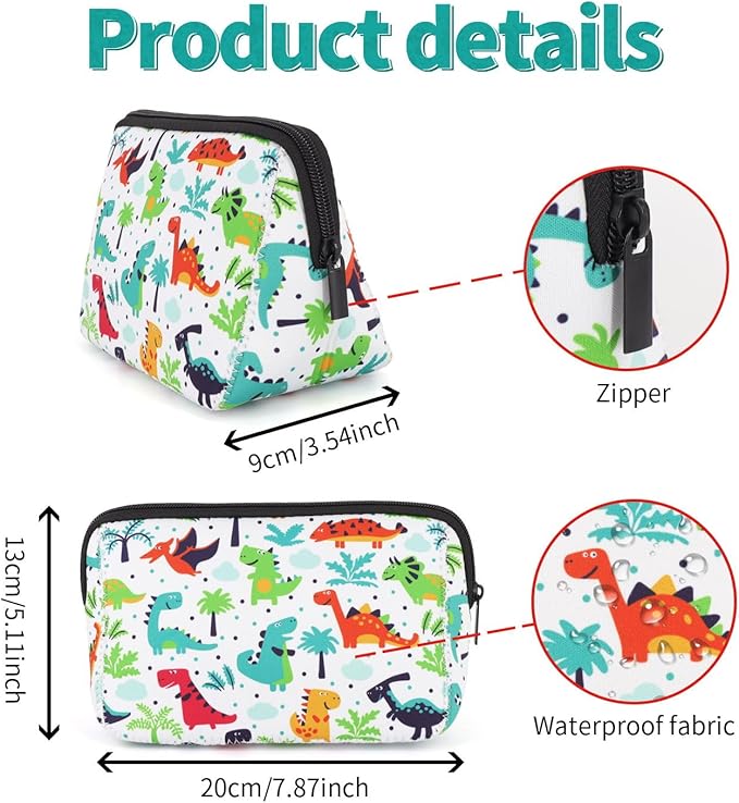 Cosmetic Bag Waterproof Neoprene Zipper Pouch Travel Portable Toiletry Makeup Bags Organizer Case for Women and Girls