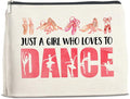 Dance Gifts Makeup Bag for Girls & Women Students & Dancers - Cosmetic Bag with Zipper for Dance Competition