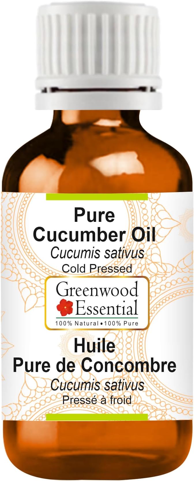 Greenwood Essential Pure Cucumber Oil (Cucumis sativus) Cold Pressed 10ml (0.33 oz)