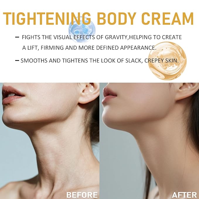 Champagne Body Firming Cream,Lift Body Creme,Skin Moisturizer Tightens,Anti Aging Firming Lotion,Hydrating Legs and Arms 8 Fl oz (1Pcs,Vanilla)