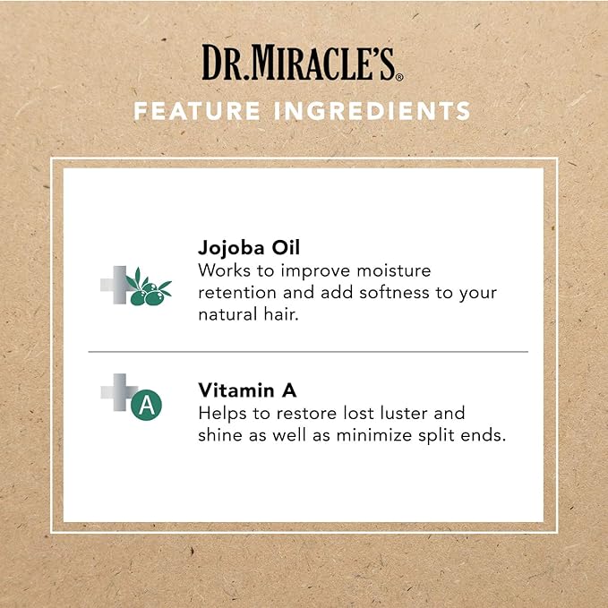 Dr, Miracle's Daily Moisturizing Gro Oil blended with Vitamins A,D,E, Avocado and Aloe Vera – Hair Growth & Scalp Treatment, Strengthens & Repairs, 4 Oz, Pack of 3