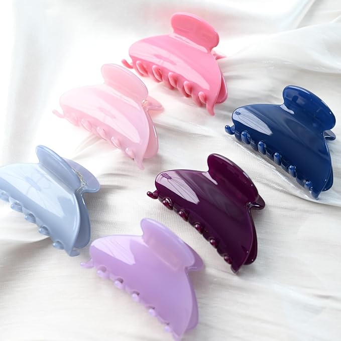 Handmade Celluloid Acetate French Design Barrettes Tortoise Shell Claws Hair Claw Luxury Fashion Accessories Hair Clip for Women (lavender)