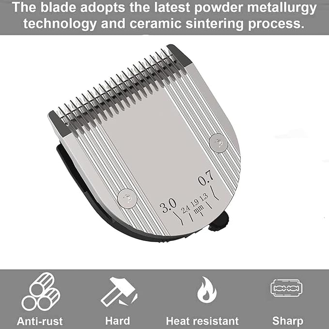Audoc 5 in 1 Blades Adjustable Dog Grooming Replacement Blades Compatible with Wahl Animal Clipper Arco, Bravura, Chromado, Creativa, Figura, and Motion Pet, Dog, and Horse (Silver/3PC)