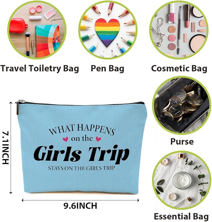 1 Pcs 3 Pcs 4 Pcs Makeup Bag, Girls Trip Gifts Favors Girls Weekend Gifts, Friendship Gifts for Women Bestie Bride
