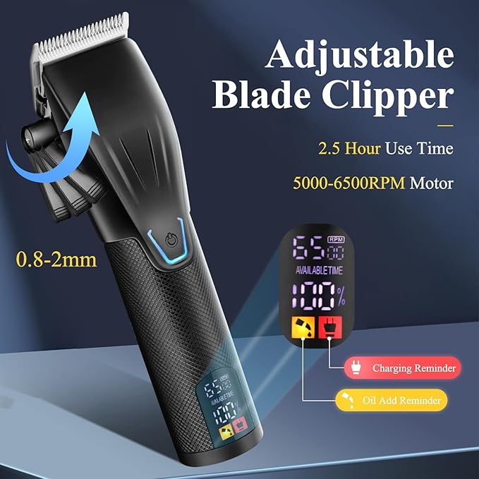 Professional Hair Clippers & Hair Trimmer & Foil Shaver Kit for Men, Beard Trimmer Clippers and Trimmers Set, Cordless Mens Hair Clippers for Hair Cutting, Grooming, Face, Family, Barber