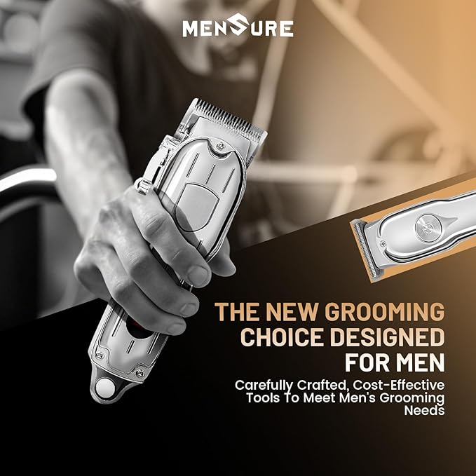 Mensure Hair Clippers for Men, Home Haircut Kit with Scissors, Comb & Guide Combs, Cordless Hair Trimmer Set for Family Use
