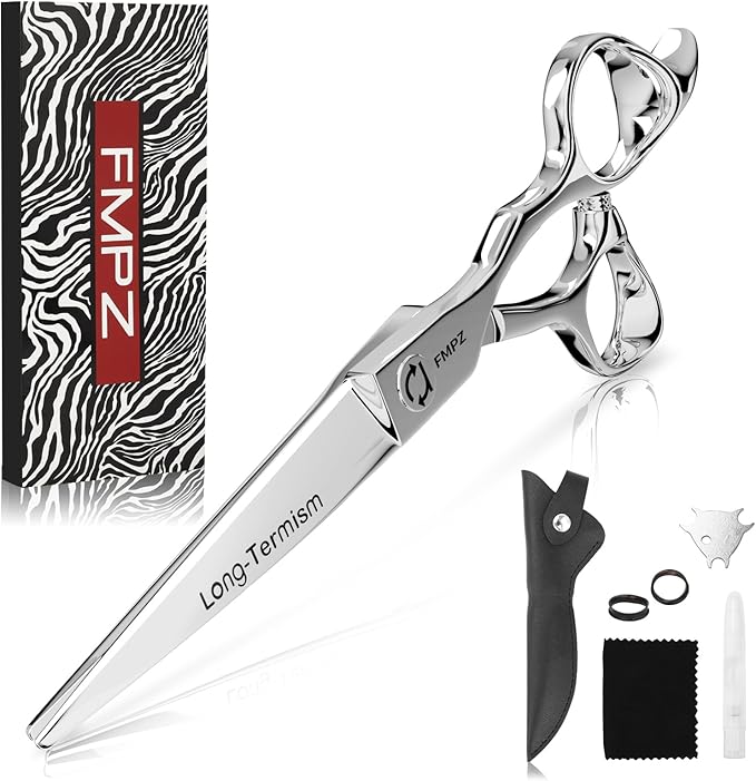 Hair Cutting Scissors Professional, 6" Barber Scissors, Hair Cutting Shears with 440C Steel - 60HRC Hardness Extremely Sharp with Ergonomic for Salon & Home - Classic Style