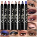 evpct 8Pcs Cream Eye Shadow Brightener Sticks Set for Eyes, Sand Orchid Rose Desert Ginger Caramel Midnight blue Blue Glitter Shimmer Matte Liquid Pencil Eye shadow Applicator Stick Palette Makeup 04