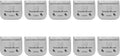 10 Pack Detachable Pet Dog Clipper Blades, Compatible with Andis Size 30 Cut Length 1/50"(0.5mm),Most Oster A5,Wahl KM10 Series Clippers,Made of Ceramic Blade & Stainless Steel Blade