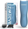 Body Hair & Pubic Hair Trimmer for Men & Women, Painless Electric Body & Bikini Shaver | Waterproof, Type-C Rechargeable, LED Light, Replaceable Blade, Manscape Personal Groomer (Sea Blue)