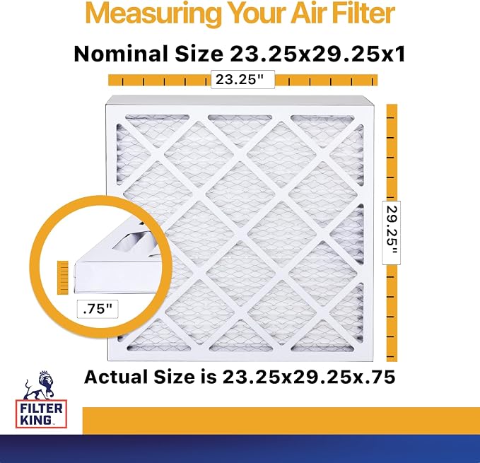 Filter King 23.25x29.25x1 Air Filter | 4-PACK | MERV 13 HVAC Pleated A/C - Image 2