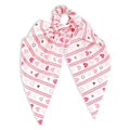 Valentine's Day Hair Ties Pink Heart Stripes Hair Scrunchies for Women Teen Girls Elastic Love Hair Tie Ribbon Valentine's Day Hair Bows Hair Accessories Gifts