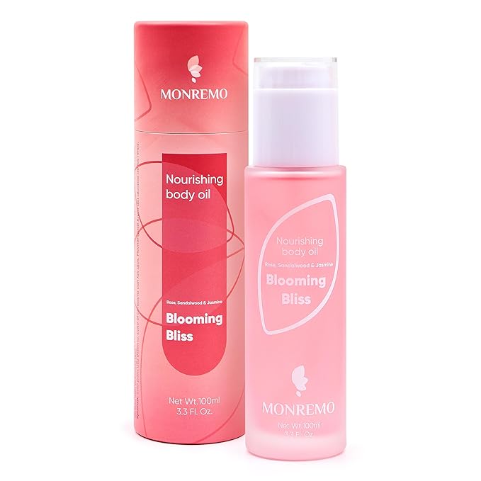 Nourishing Body Oil | Hydrating Squalane, Sweet Almond, Rose, Sandalwood & Jasmine Extracts, Apricot Kernel, Safflower & Castor Oils, Fast-Absorbing Moisturizer for Dry Skin, After Shower Care
