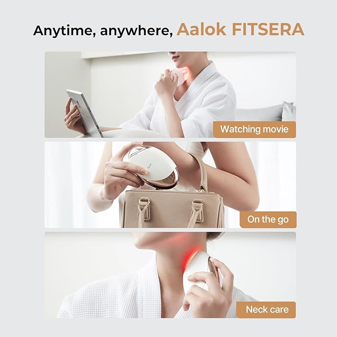 Aalok Fitsera | Near-Infrared Red Light Home Facial Device for Firming, Skin Rejuvenation