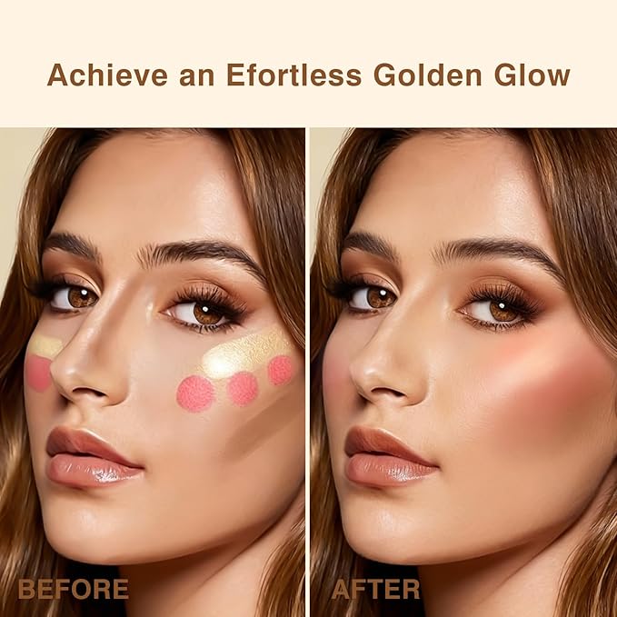 3Pcs Cream Contour Sticks, Shades with Highlighter & Bronzer & Blush, Makeup Kit for Sculpt the Cheeks Long Lasting Dewy & Matte Finish Lightweight Face Contouring Pen LIGHT MEDIUM (SET-C)