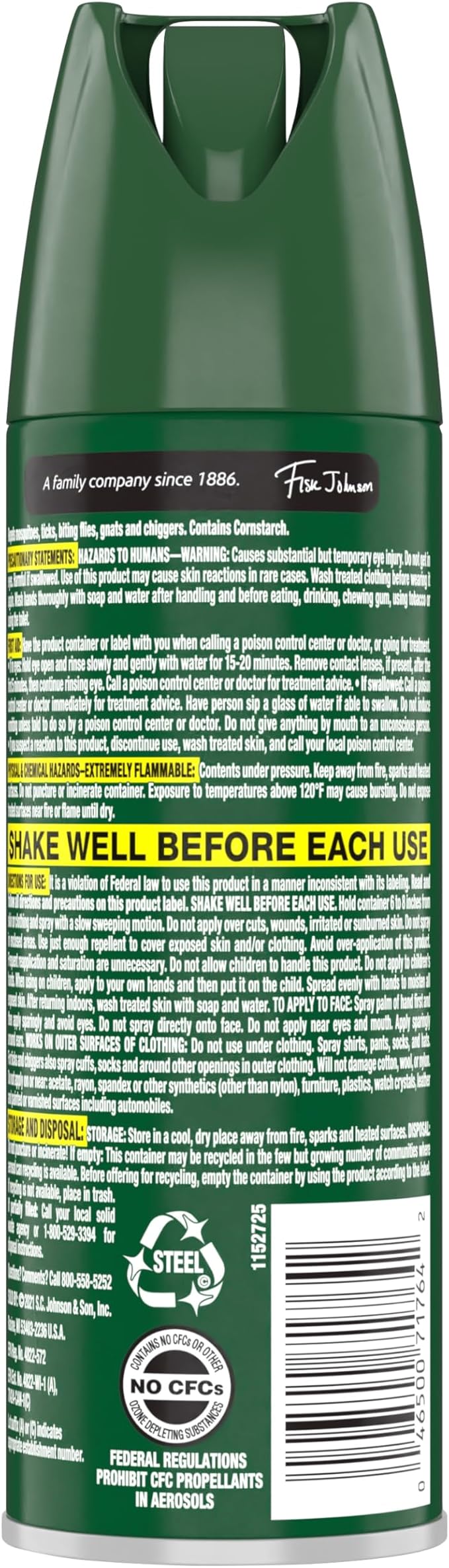 OFF! Deep Woods Insect Repellent Aerosol, Dry, Non-Greasy Formula, Bug Spray with Long Lasting Protection from Mosquitoes and Ticks, 4 Oz, 4 Count