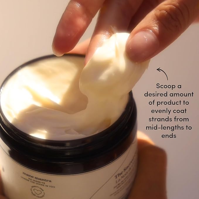 Fable & Mane Deep Moisture Repairing Hair Mask, For Frizzy, Dry, Damaged Hair. Treatment Repairs and Softens with Shea Butter and Coconut